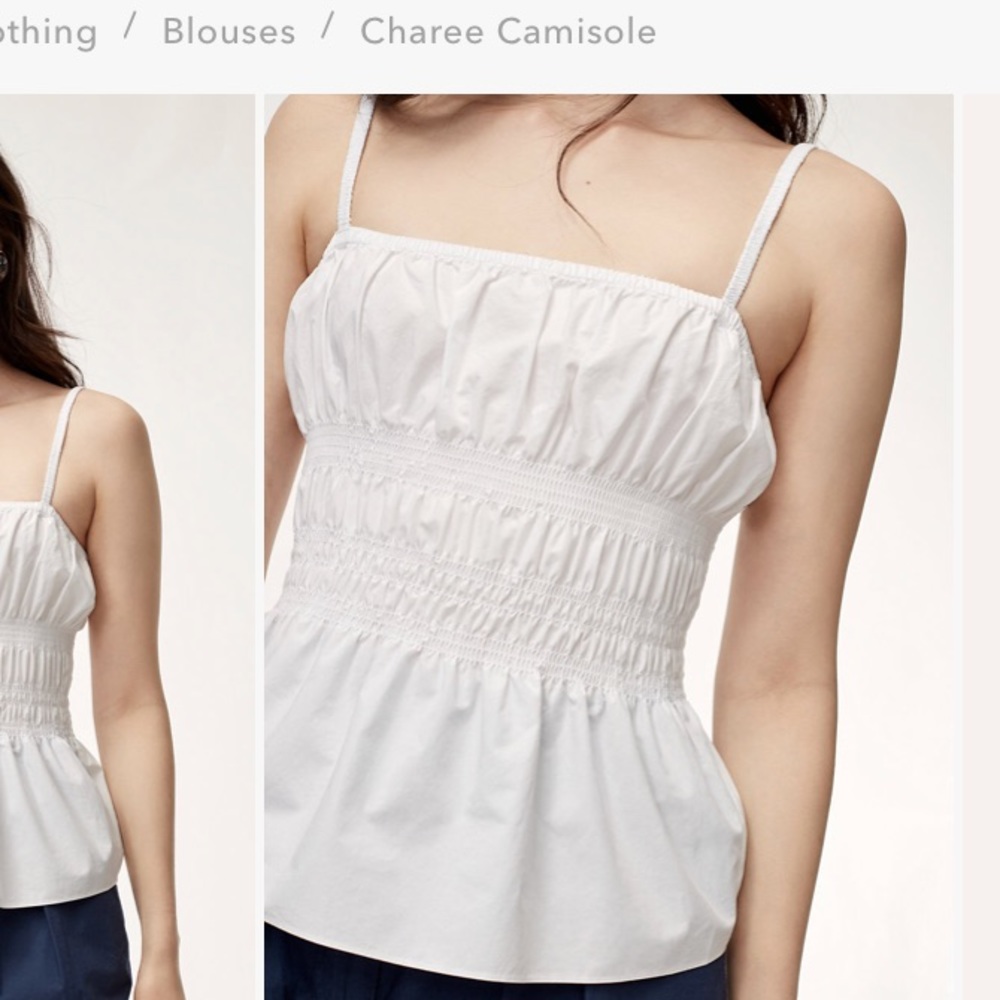 Pristine Aritzia Sz XS Charee Tank, White WornOnce